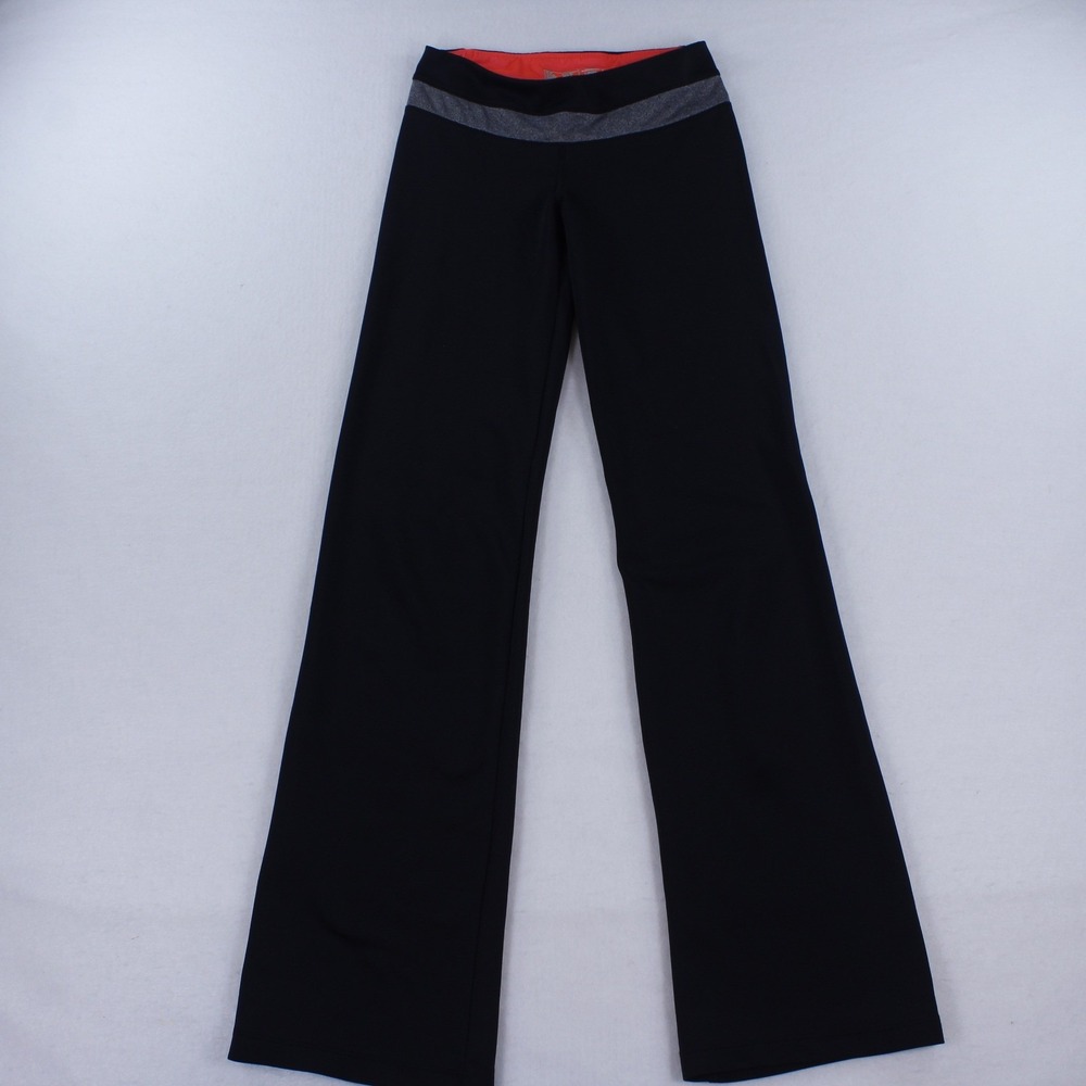 New Balance Women's Flare Leg Workout Yoga Pants Size X-Small Black Orange Gray